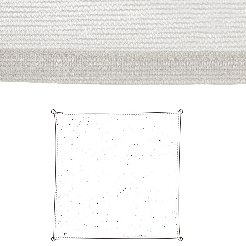 Nyle 3m x 3m Square Shade Sail, White