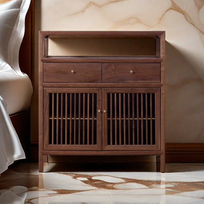Armoire d'appoint en bois massif Sumekh