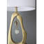 Lampe de table en forme de géode dorée D16 x 27,5 po avec abat-jour tambour blanc (assemblage de l'abat-jour requis)
