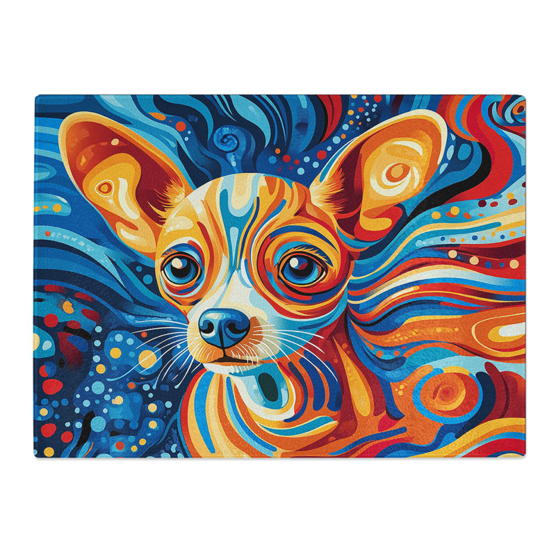 Chihuahua Dog Vol.1  Glass Chopping Board
