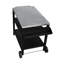 3 chariots de gril noirs avec plateau en acier inoxydable et tablette latérale, table de préparation de barbecue mobile sur roulettes pour la cour arrière, éléments de construction extérieurs, espace de rangement amélioré, mobilité en douceur