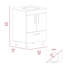 Meuble-lavabo simple blanc 2 portes