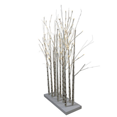 4' LED Lighted White Birch Twig Tree Cluster Outdoor Christmas Decoration