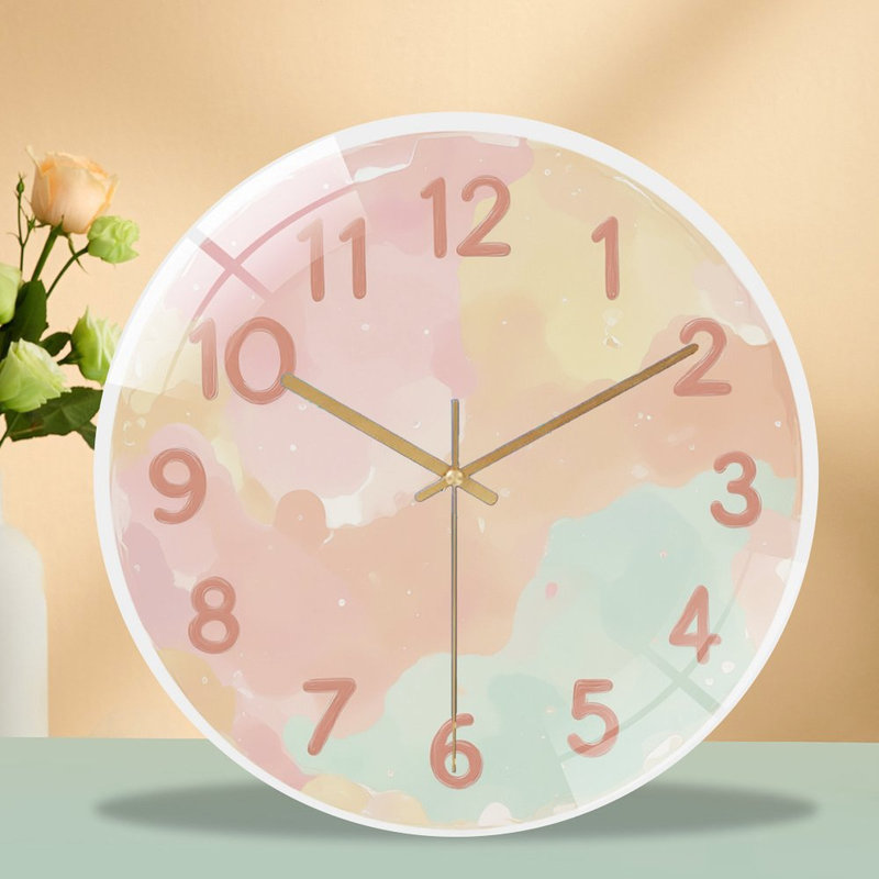 Horloge murale en verre 12 po