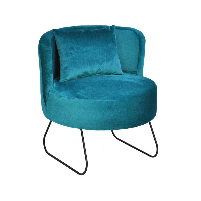 Loft Velvet Accent Chair, Blue