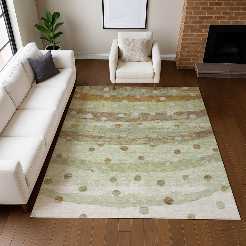 Tapis intérieur / extérieur lavable à la machine Chantille ACN2696, Sauge, 10 pi x 14 pi