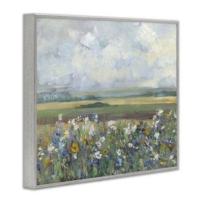 County Meadow Clouds Overhead Framed Giclee, design by Sally Swatland