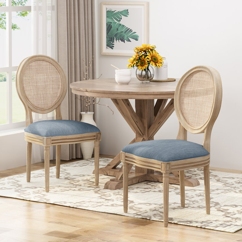 Rodden 19.5'' H Upholstered Side Chair, Light Blue