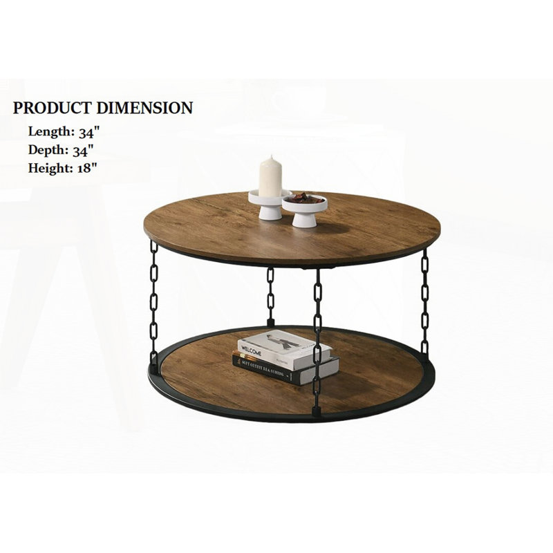 Natural Finish Rustic 3Pc Table Set, Natural