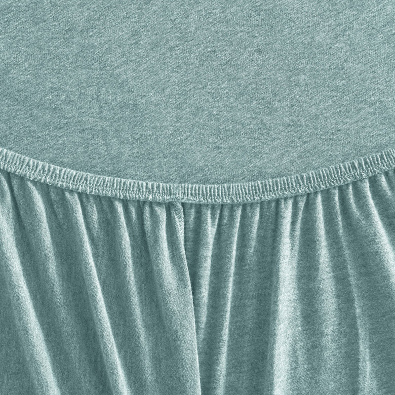 Ensemble de draps en jersey 100% coton 145 fils, Simple, Vert clair