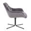 Chaise longue pivotante en velours capitonné de 30,09 po Kremena-50758073