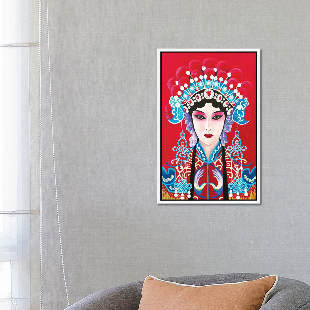 Chinese Opera Lady von Sally B - Galerie-verpackte Leinwand Giclée