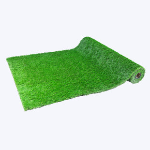 Rouleau de gazon artificiel 2 pièces, tapis intérieur / extérieur de 3,3 pi x 10 pi pour chiens, tapis de jardin imperméable avec trous de drainage pour balcon de patio
