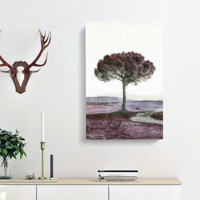 Tree In Tuscany Italy - Wrapped Canvas