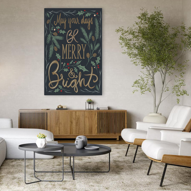Merveilleux temps III - tableau noir de Noël, art doré, H 48 po x l 32 po
