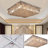 Prichard 9 Lights Modern Luxury K9 Clear Crystal Ceiling Light Square Decorative Chandelier