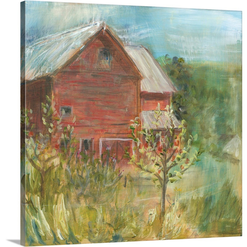 «Barn Orchard» par Sue Schlabach, reproduction sur toile, H 12 po x l 12 po x P 1,25 po, Toile tendue