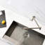 Robinet de robinet mural pliant en nickel brossé - Poignées doubles pour une gestion précise de l'eau, à la corrosion et aux empreintes digitales, distribution efficace de l'aérateur en douceur, surface spéciale silencieuse-130830360