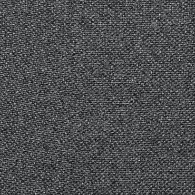 Sectional Sofa With Ottoman, Dark Gray Linen