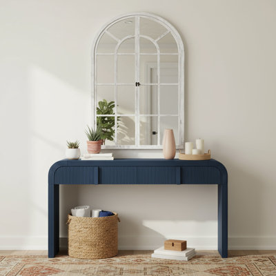 Console 31 po et miroir en bois 36 po pour table d'appoint