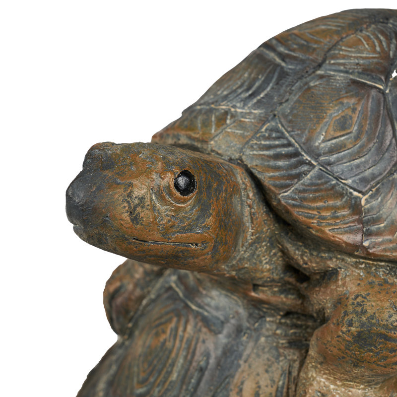 Statue famille en tortue 3 piles