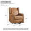 Fauteuil inclinable et berçant pivotant de 29,1 po Wykoff-882468576