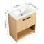 Meuble-lavabo autoportant de 30 po avec lavabo en céramique. Matériau en contreplaqué. 2 portes. Chic. Installation facile. Armoire en chêne, style frais. Assemblage. Couleur