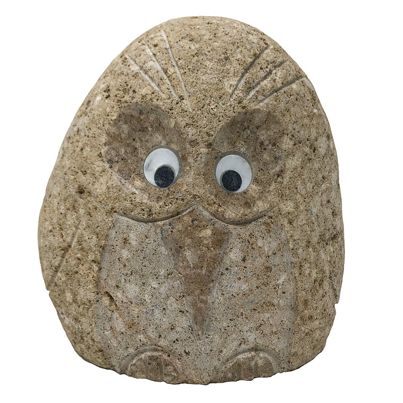 Statue d'oiseau en pierre H 8 po Stone Age Creations
