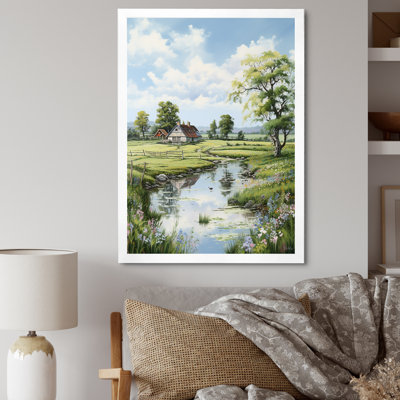Farmhouse Canvas Wall Art, Rustic Country Charm Print - Relaxing Farm Charm I