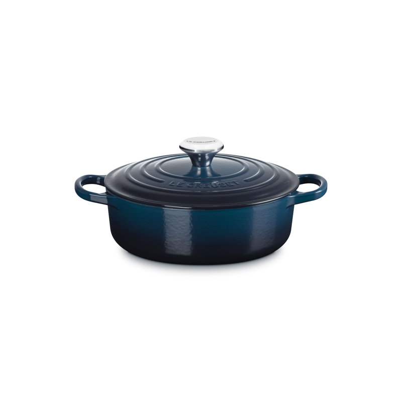 Le Creuset Signature Cast Iron Round Wide Oven, 3.5qt. - Nuit