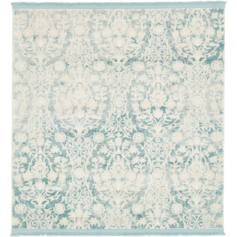 Teadora Floral Indoor Rug, Square 4'