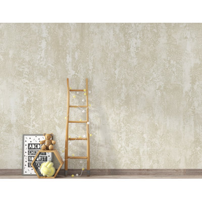 Neutral Textured Beige Wallpaper | Modern Plaster Effect Wall Covering | Minimalist Rustic Cream Wall Mural | Subtle Grunge Decor 414DRE