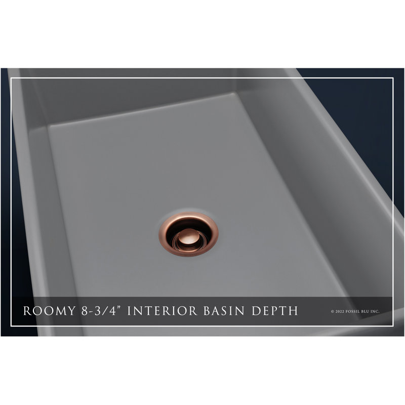 Luxury Solid Fireclay Farmhouse Sink, Antique Copper Accessories