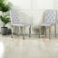 Élégantes chaises de salle à manger pu gris clair, conception à boucle ergonomique, idéales pour un usage domestique et commercial