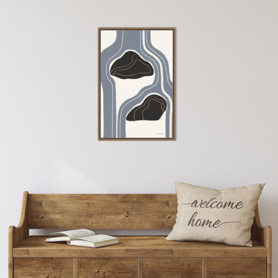 Waterfall Abstract III by Becky Thorns Framed Canvas Wall Art Print