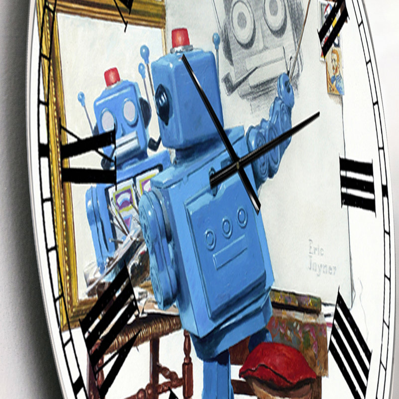 Horloge murale moderne surdimensionnée Robot, Petit