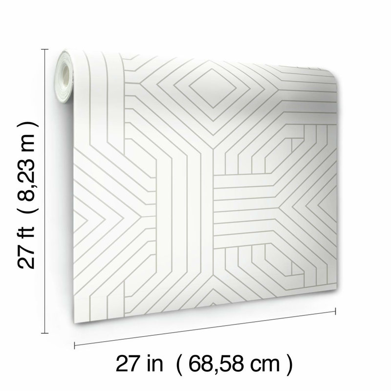 Papier peint Diverging Diamonds, Blanc