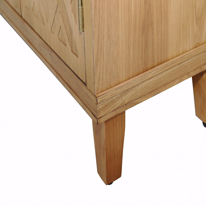 Buffet, bois, 59 po, 4 portes, 59 po brun avec portes, naturel, média, console