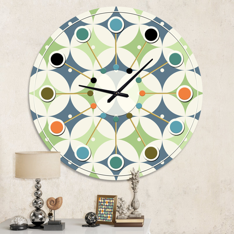 Horloge murale rétro Mid-Century, Moyenne