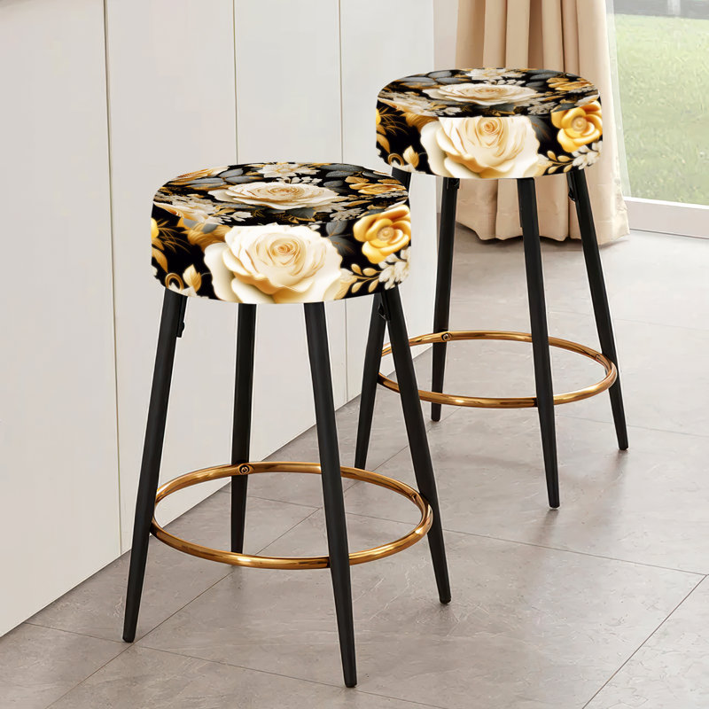 Ensemble de 2 tabourets de bar Elegant Beige Rose Harmony