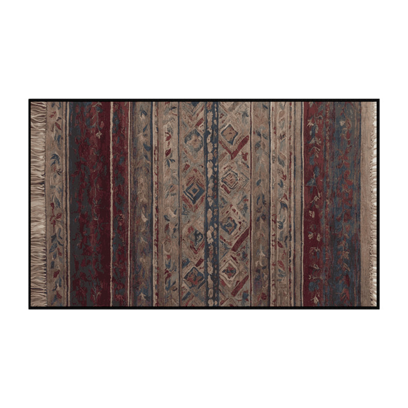 Tapis noir lavable à la machine GSIX03619, Rectangle de 5 pi x 8 pi