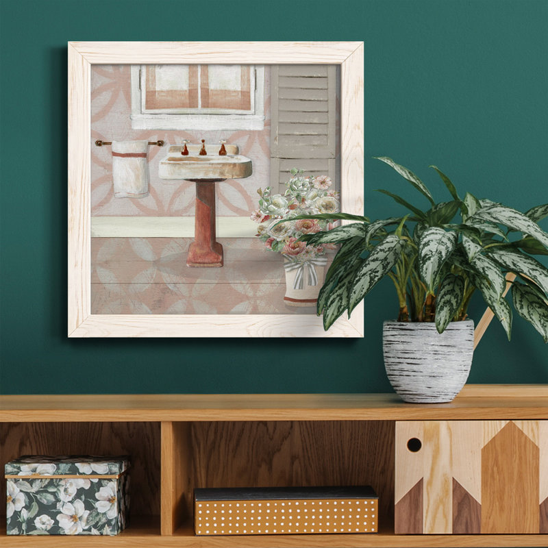 «Bless This Home Greenery», reproduction carrée sur toile, H 34,5 po x l 34,5 po x P 1 po, Cadre blanc