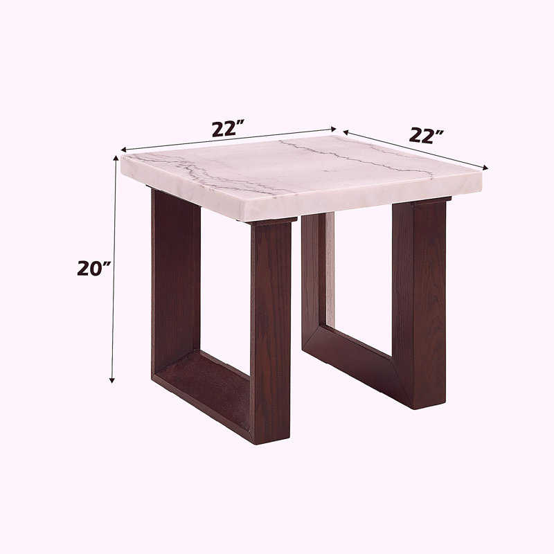 Plateau de table en marbre blanc naturel, table d'appoint de traitement de surface couleur café