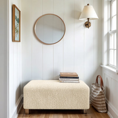 Stretchy Slipcover for Ottoman - Easy to Clean & Durable - Comfort Collection