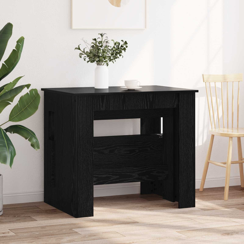 Extendable Dining Table, Black Oak