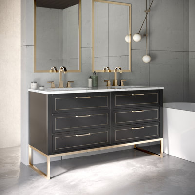 Markham 60'' Double Bathroom Vanity with Top