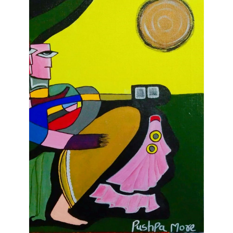 Amour abstrait | Acrylique sur toile | Par Pushpa Mahadeo Plus