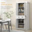 Armoire de cuisine autoportante polyvalente avec plusieurs options de rangement-1873165707