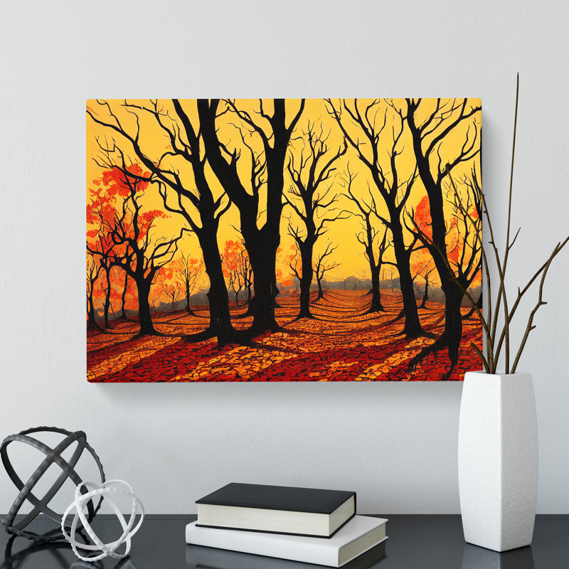 Exclusive Autumn Forest - Wrapped Canvas, 50cm H x 76cm W x 3cm D
