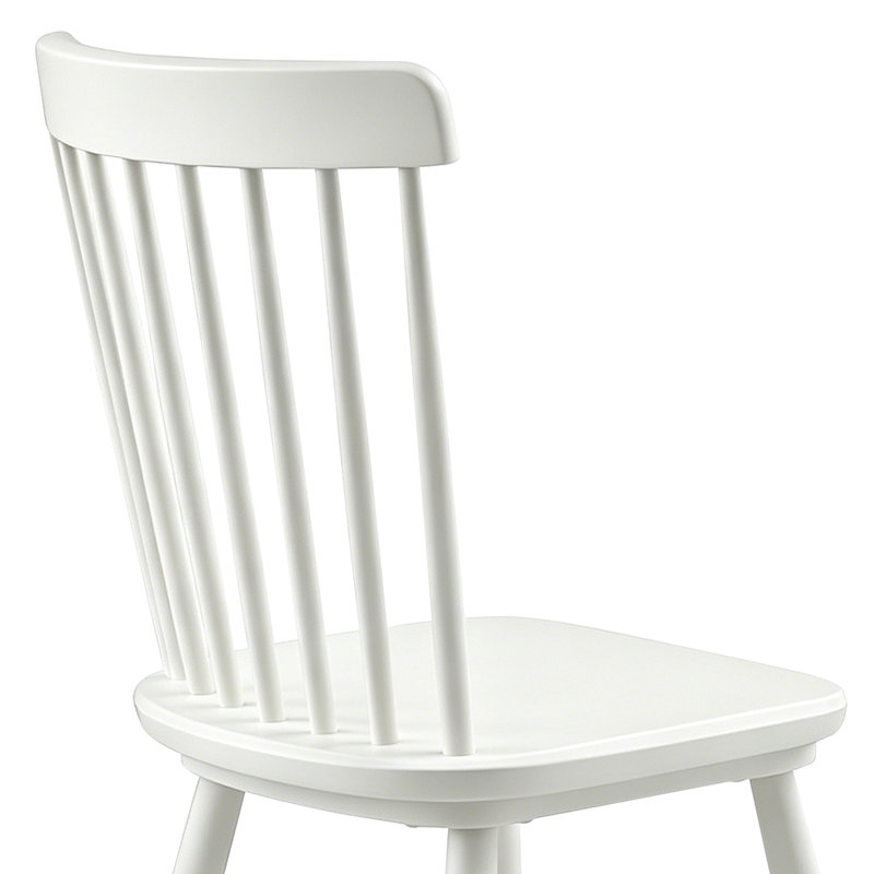Chaises de salle à manger en bois massif de style campagne moderne Windsor, Blanc
